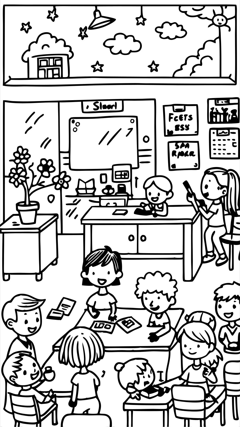 classroom coloring pages